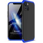 Microsonic Apple İphone 13 Double Dip 360 Protective Siyah Mavi Cep Telefonu Kılıfı