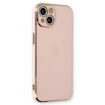 Microsonic Apple iPhone 13 Olive Plated Pembe Cep Telefonu Kılıfı