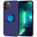 Microsonic Apple iPhone 13 Pro Kickstand Ring Holder Lacivert Cep Telefonu Kılıfı