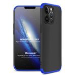 Microsonic Apple İphone 13 Pro Max Double Dip 360 Protective Siyah Mavi Cep Telefonu Kılıfı