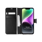 Microsonic Apple iPhone 14 Delux Leather Wallet Siyah Cep Telefonu Kılıfı