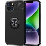 Microsonic Apple iPhone 14 Plus Kickstand Ring Holder Siyah Cep Telefonu Kılıfı