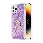 Microsonic Apple iPhone 14 Pro Glitter Liquid Holder Mor Cep Telefonu Kılıfı