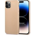 Microsonic Apple iPhone 14 Pro Matte Silicone Gold Cep Telefonu Kılıfı
