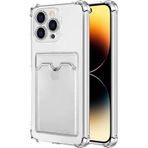 Microsonic Apple iPhone 14 Pro Max Card Slot Shock Şeffaf Cep Telefonu Kılıfı