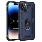 Microsonic Apple iPhone 14 Pro Max Military Ring Holder Lacivert Cep Telefonu Kılıfı
