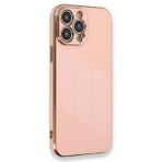 Microsonic Apple iPhone 14 Pro Max Olive Plated Pembe Cep Telefonu Kılıfı