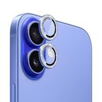 Microsonic Apple iPhone 16 Plus Tekli Diamond Taşlı Kamera Koruma Camı Mavi [iPhone 16 Plus ile Uyumlu Kamera Koruyucu Film - Mavi]