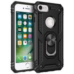 Microsonic Apple iPhone 6S Plus için Kılıf Military Ring Holder Siyah [iPhone 6S Plus ile Uyumlu Kılıf - Siyah]