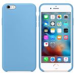 Microsonic Apple iPhone 6S Plus Kılıf Liquid Lansman Silikon Kantaron Mavisi