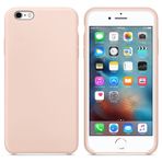 Microsonic Apple İphone 6s Plus Kılıf Liquid Lansman Silikon Kum Pembesi