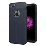 Microsonic Apple İphone 7 Deri Dokulu Silikon Lacivert Cep Telefonu Kılıfı