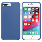Microsonic Apple iPhone 7 Plus için Kılıf Liquid Lansman Silikon Çini Mavisi [iPhone 7 Plus ile Uyumlu Kılıf - Mavisi]