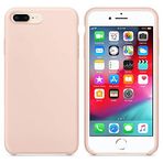 Microsonic Apple İphone 8 Plus Kılıf Liquid Lansman Silikon Kum Pembesi