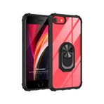 Microsonic Apple iPhone SE 2022 Grande Clear Ring Holder Kırmızı Telefon Kılıfı