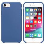 Microsonic Apple iPhone SE 2022 için Kılıf Liquid Lansman Silikon, Çini Mavisi [iPhone SE 2022 ile Uyumlu Kılıf - Lacivert]
