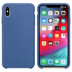Microsonic Apple iPhone XS Max için Kılıf Liquid Lansman Silikon Çini Mavisi [iPhone XS Max ile Uyumlu Kılıf - Mavisi]