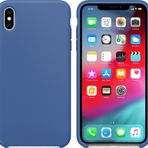 Microsonic Apple iPhone XS Max Kılıf Liquid Lansman Silikon Çini Mavisi