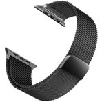 Microsonic Apple Watch 1 38 mm Luxe Metal Twist Siyah Uyumlu Kordon