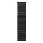 Microsonic Apple Watch SE 2022 44 mm için Link Bileklik Kayış Siyah Kordon