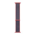 Microsonic Apple Watch SE 2022 44 mm Koyu Pembe Woven Sport Loop Hasırlı Kordon
