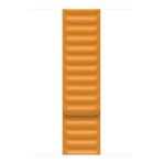 Microsonic Apple Watch SE 2022 44 mm Leather Link Band Turuncu Kordon