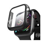 Microsonic Apple Watch SE 2022 44mm Kılıf Matte Premium Slim WatchBand Siyah
