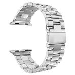 Microsonic Apple Watch SE 2022 Gümüş 44 mm Metal Stainless Steel Kordon