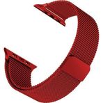 Microsonic Apple Watch SE 40 mm Koyu Kırmızı Milanese Loop Akıllı Saat Kordonu