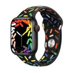 Microsonic Apple Watch SE 40 mm V2 Pride Edition Siyah Silikon Saat Kordon