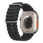 Microsonic Apple Watch SE 44 mm Siyah Ocean Band Kordon