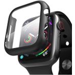 Microsonic Apple Watch SE 44mm için Kılıf Matte Premium Slim WatchBand Siyah [Watch SE 44mm ile Uyumlu Kılıf - Siyah]