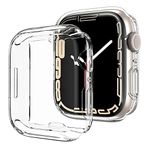 Microsonic Apple Watch Series 10 42mm Kılıf 360 Full Round Soft Silicone Şeffaf [Watch Series 10 42mm ile Uyumlu Kılıf - Şeffaf]
