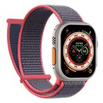 Microsonic Apple Watch Series 2 38 mm Hasırlı Woven Koyu Pembe Uyumlu Kordon