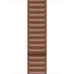 Microsonic Apple Watch Series 3 38 mm Leather Link Band Kahverengi Kordon