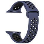 Microsonic Apple Watch Series 3 38 mm Rainbow Band Lacivert Siyah Uyumlu Kordon