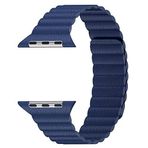 Microsonic Apple Watch Series 3 38 mm Twist Leather Loop Lacivert Kordon