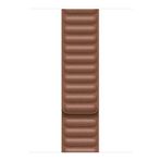 Microsonic Apple Watch Series 3 42 mm Leather Link Band Kahverengi Uyumlu Kordon