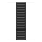 Microsonic Apple Watch Series 3 42 mm Leather Link Band Siyah Kordon