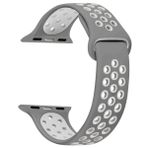 Microsonic Apple Watch Series 3 42 mm Rainbow Sport Gri Band Kordon