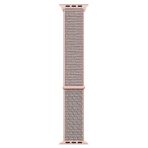 Microsonic Apple Watch Series 3 42 mm Woven Sport Loop Pink Sand Hasırlı Kordon