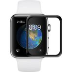 Microsonic Apple Watch Series 3 42mm 3D Kavisli Temperli Cam Full Ekran koruyucu Kırılmaz Film Siyah