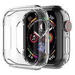 Microsonic Apple Watch Series 3 42mm için Kılıf 360 Full Round Soft Silicone Şeffaf [Watch Series 3 42mm ile Uyumlu Kılıf - Şeffaf]