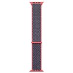 Microsonic Apple Watch Series 3 Uyumlu 38 mm Hasırlı Woven Sport Loop Electric Pink Kordon