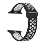Microsonic Apple Watch Series 4 40 mm Siyah Beyaz Rainbow Sport Band Kordon