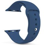 Microsonic Apple Watch Series 4 44 mm Lacivert Silikon Kordon