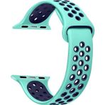 Microsonic Apple Watch Series 4 44 mm Rainbow Sport Band Nil Yeşili Kordon