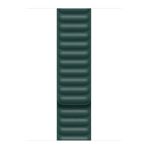 Microsonic Apple Watch Series 4 Uyumlu 44 mm Leather Link Band Koyu Yeşil Kordon