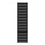 Microsonic Apple Watch Series 4 Uyumlu 44 mm Leather Link Band Siyah Kordon