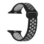 Microsonic Apple Watch Series 5 40 mm Siyah Gri Rainbow Sport Band Kordon